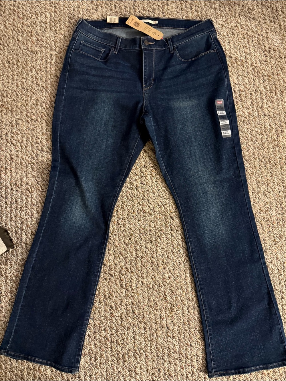 Levi's Dark Blue Women's Curvy Bootcut Jeans 18 Long